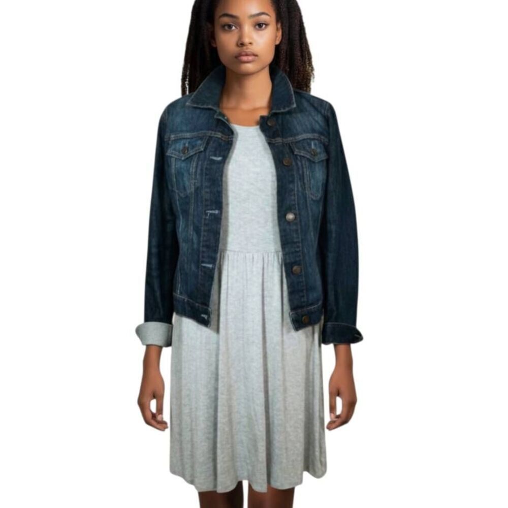 OLD NAVY GRAY SHORT SLEEVE A-LINE DRESS SZ.S EUC.